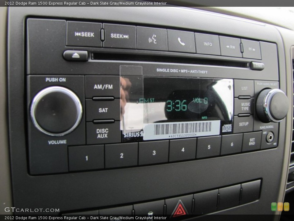 Dark Slate Gray/Medium Graystone Interior Audio System for the 2012 Dodge Ram 1500 Express Regular Cab #54632244