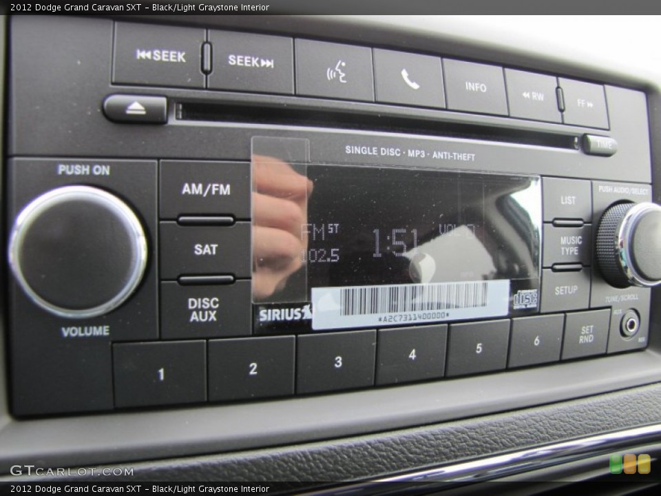 Black/Light Graystone Interior Audio System for the 2012 Dodge Grand Caravan SXT #54632409