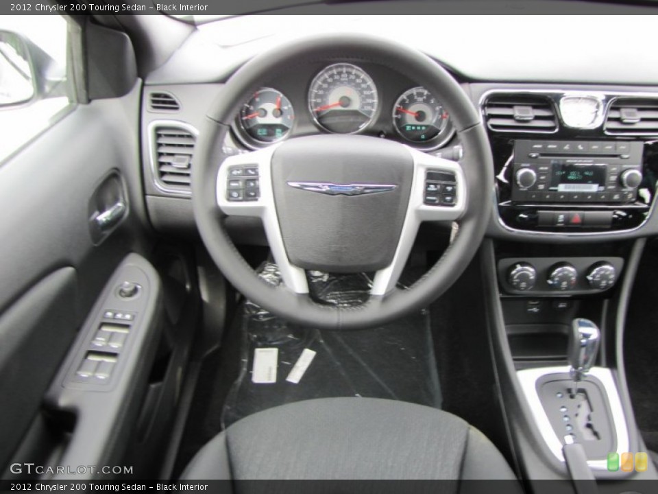 Black Interior Steering Wheel for the 2012 Chrysler 200 Touring Sedan #54632928