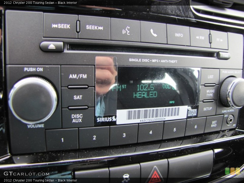 Black Interior Audio System for the 2012 Chrysler 200 Touring Sedan #54632946