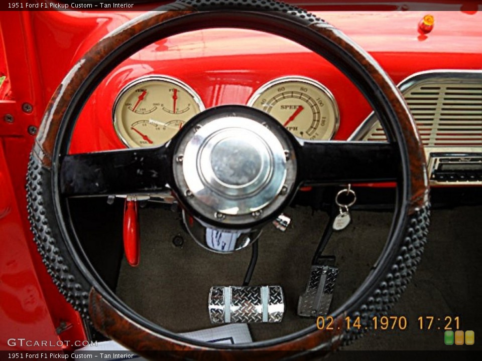Tan Interior Steering Wheel for the 1951 Ford F1 Pickup Custom #54635709