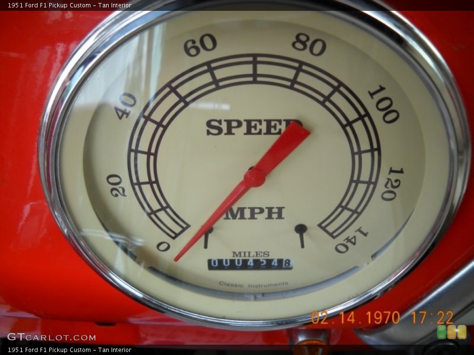 Tan Interior Gauges for the 1951 Ford F1 Pickup Custom #54635715