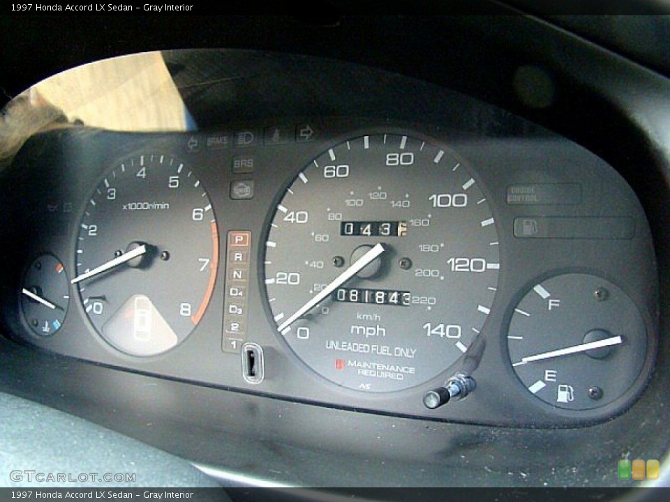 Gray Interior Gauges for the 1997 Honda Accord LX Sedan #54636105