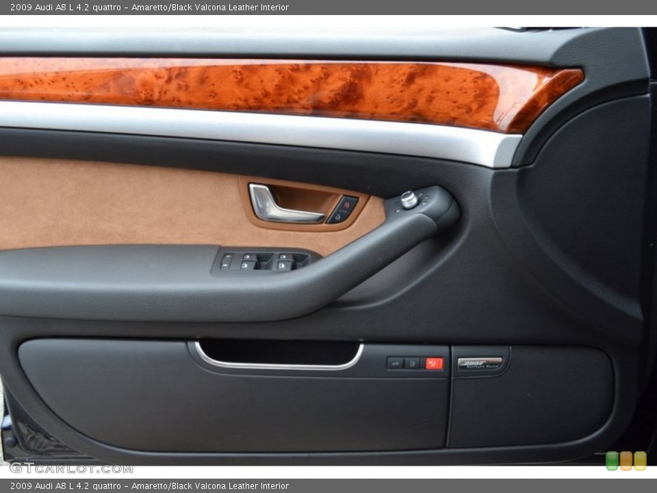 Amaretto/Black Valcona Leather Interior Door Panel for the 2009 Audi A8 L 4.2 quattro #54636663