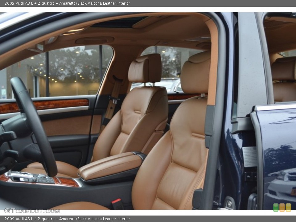 Amaretto/Black Valcona Leather Interior Photo for the 2009 Audi A8 L 4.2 quattro #54636672