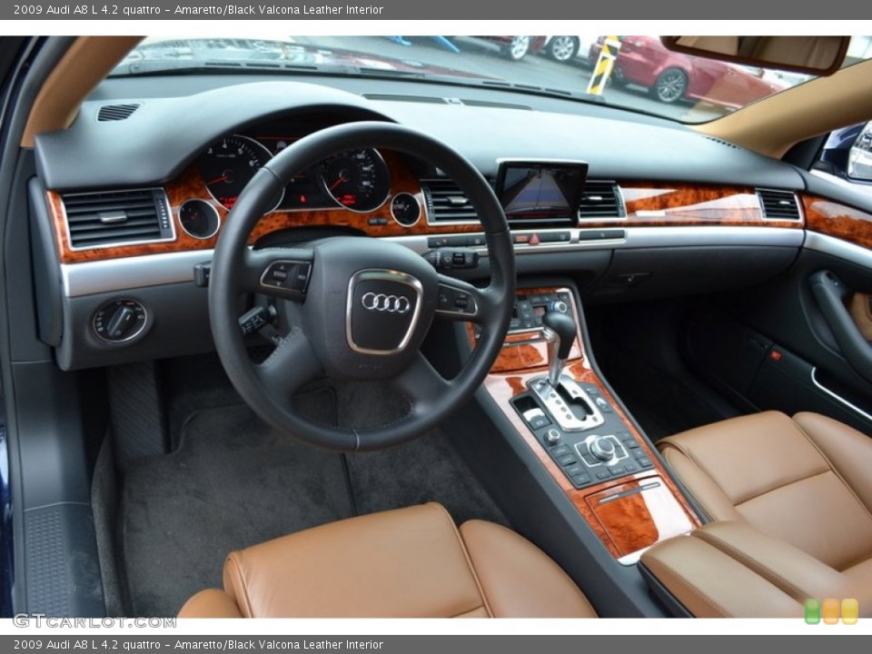 Amaretto/Black Valcona Leather Interior Dashboard for the 2009 Audi A8 L 4.2 quattro #54636687