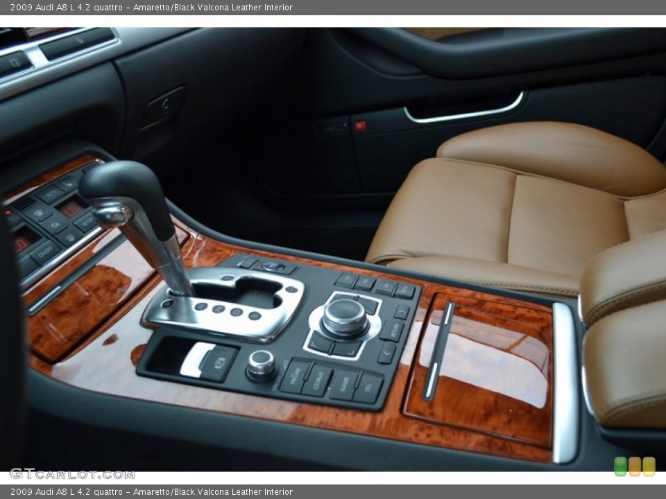 Amaretto/Black Valcona Leather Interior Transmission for the 2009 Audi A8 L 4.2 quattro #54636717