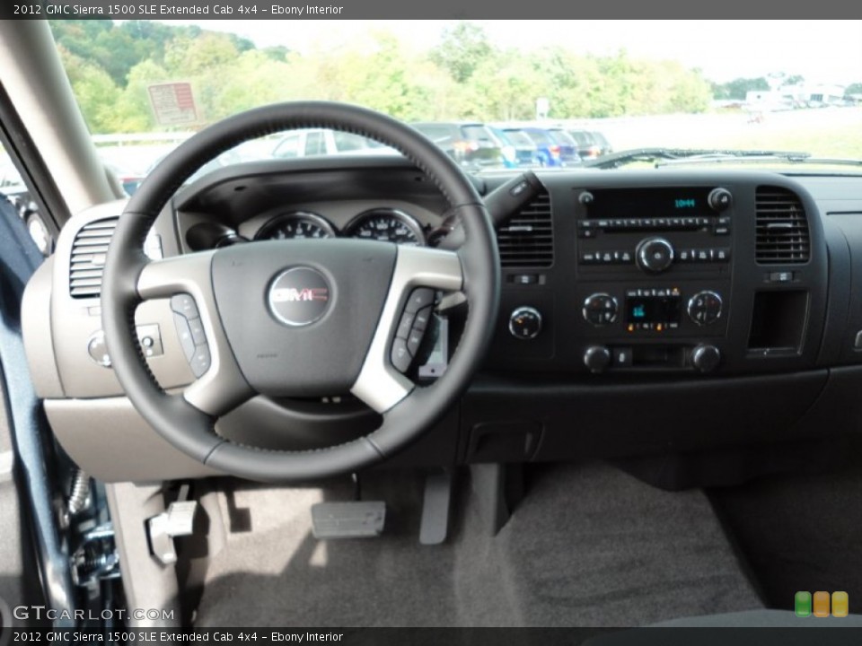 Ebony Interior Dashboard for the 2012 GMC Sierra 1500 SLE Extended Cab 4x4 #54638361
