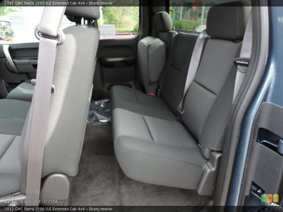 Ebony Interior Photo for the 2012 GMC Sierra 1500 SLE Extended Cab 4x4 #54638379