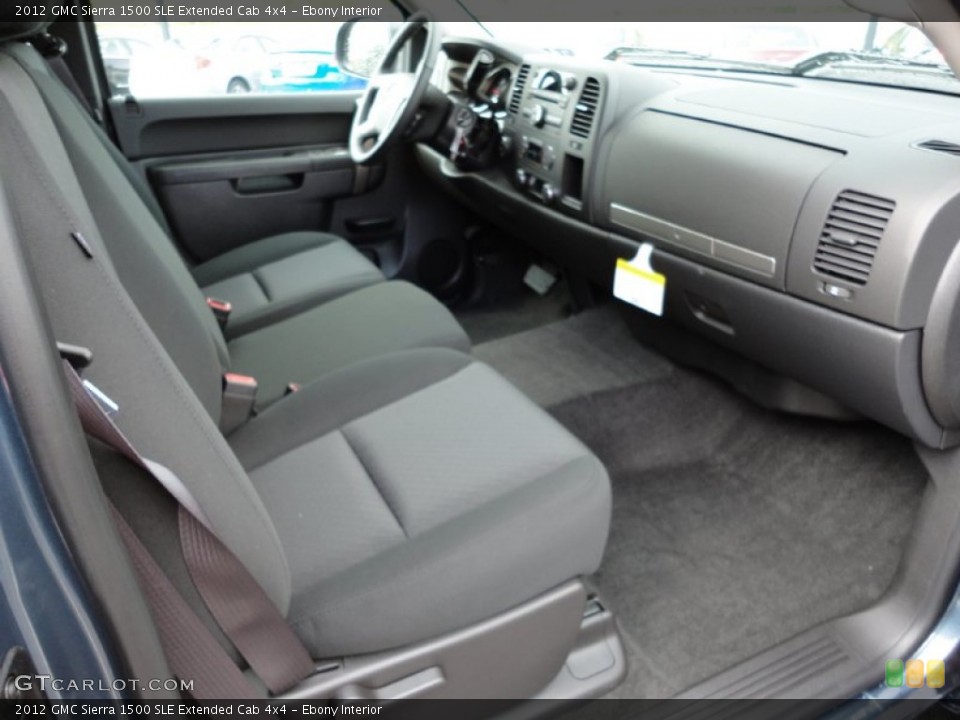 Ebony Interior Photo for the 2012 GMC Sierra 1500 SLE Extended Cab 4x4 #54638397