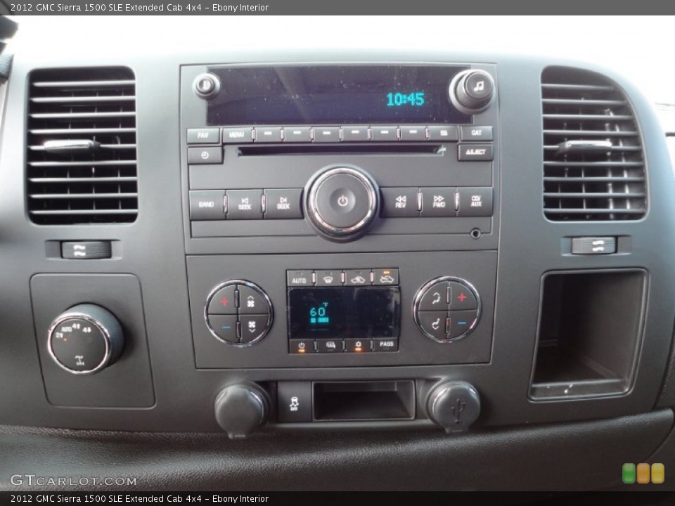Ebony Interior Controls for the 2012 GMC Sierra 1500 SLE Extended Cab 4x4 #54638415