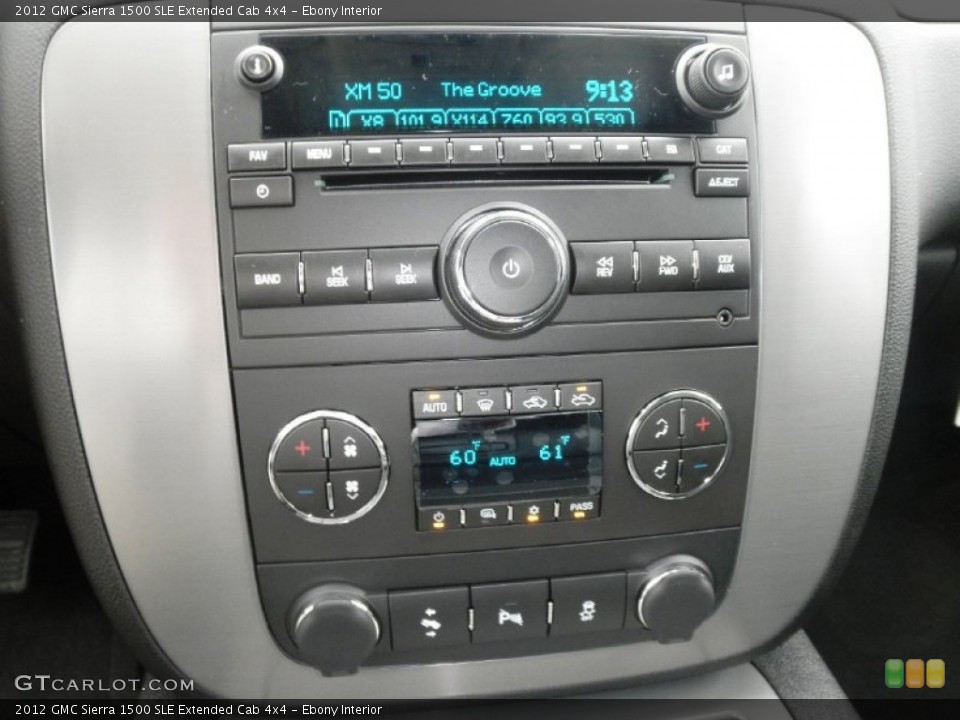 Ebony Interior Controls for the 2012 GMC Sierra 1500 SLE Extended Cab 4x4 #54639441