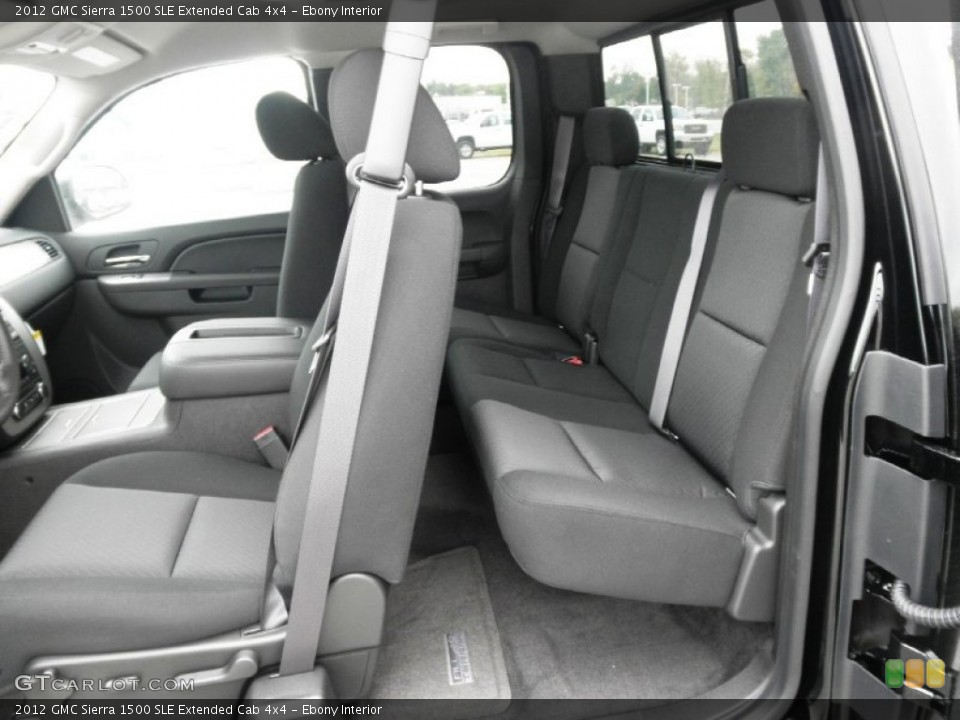 Ebony Interior Photo for the 2012 GMC Sierra 1500 SLE Extended Cab 4x4 #54639507