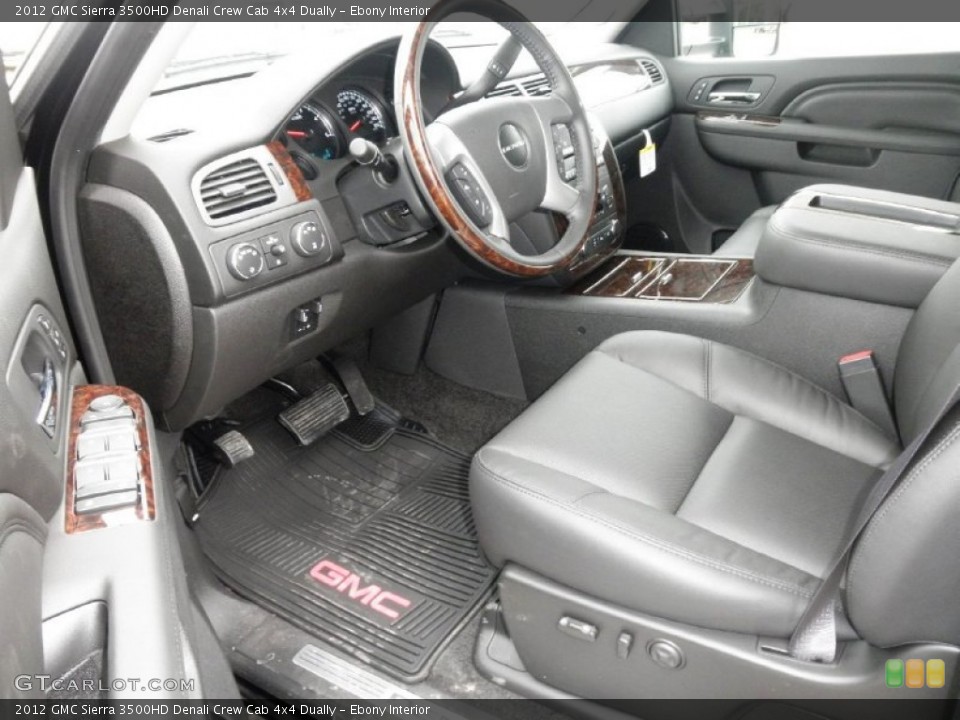 Ebony Interior Photo for the 2012 GMC Sierra 3500HD Denali Crew Cab 4x4 Dually #54639796
