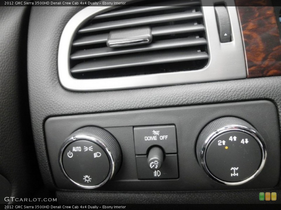 Ebony Interior Controls for the 2012 GMC Sierra 3500HD Denali Crew Cab 4x4 Dually #54639831