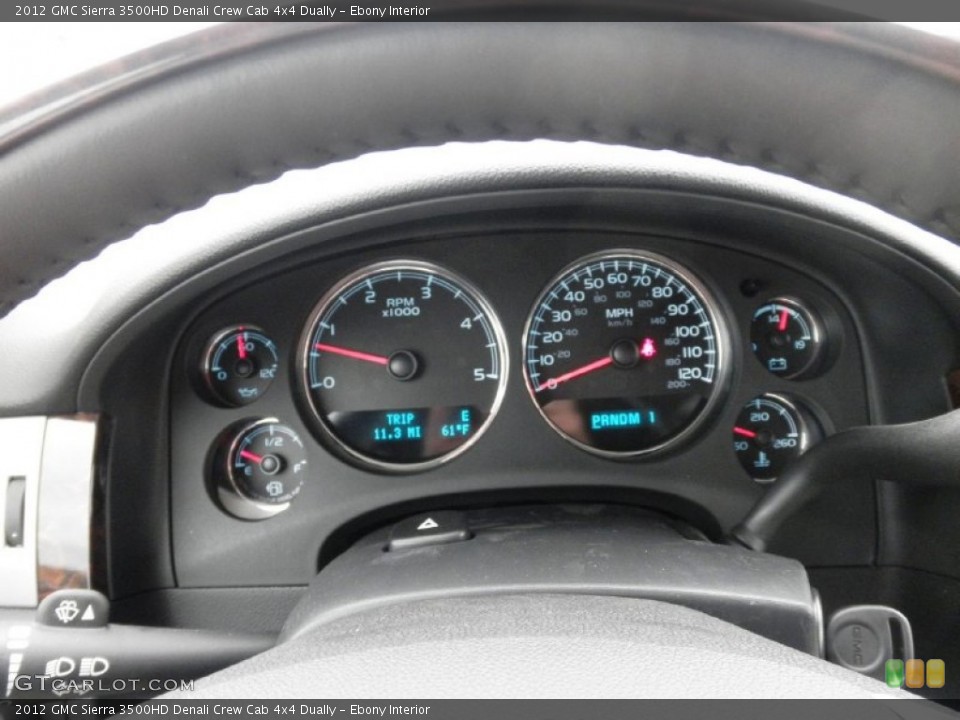 Ebony Interior Gauges for the 2012 GMC Sierra 3500HD Denali Crew Cab 4x4 Dually #54639849