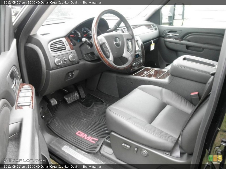 Ebony Interior Photo for the 2012 GMC Sierra 3500HD Denali Crew Cab 4x4 Dually #54640019
