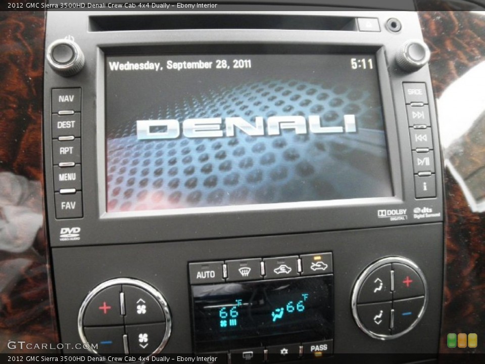 Ebony Interior Controls for the 2012 GMC Sierra 3500HD Denali Crew Cab 4x4 Dually #54640026