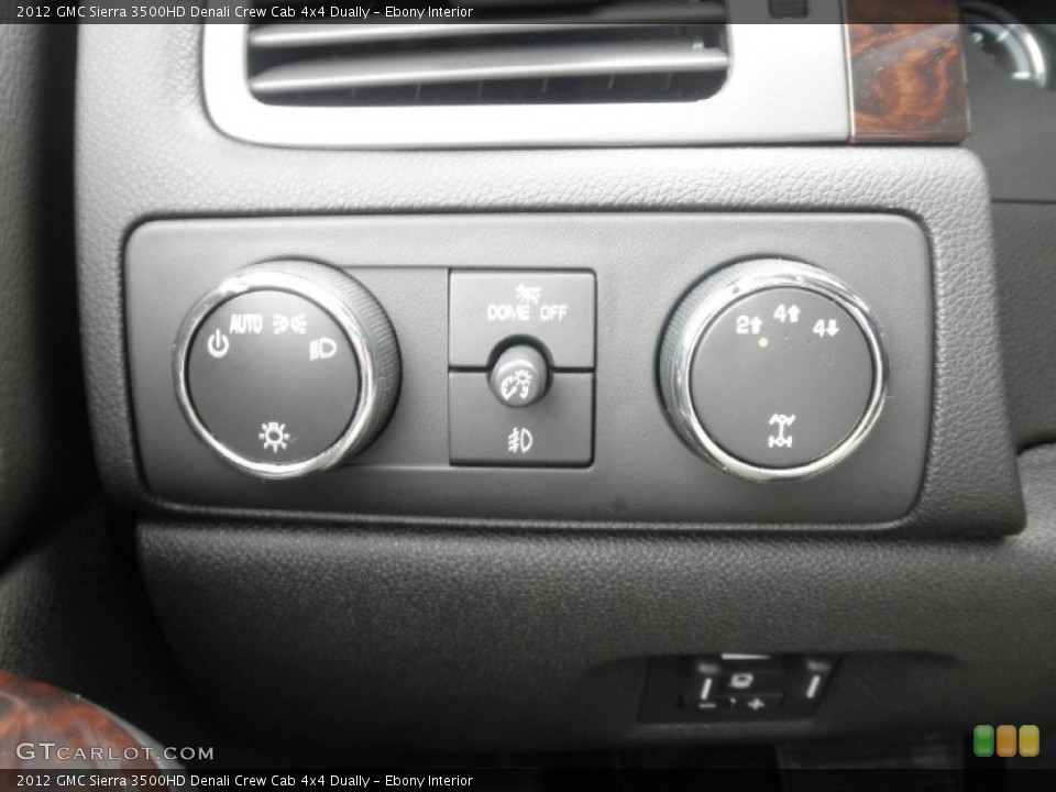Ebony Interior Controls for the 2012 GMC Sierra 3500HD Denali Crew Cab 4x4 Dually #54640083