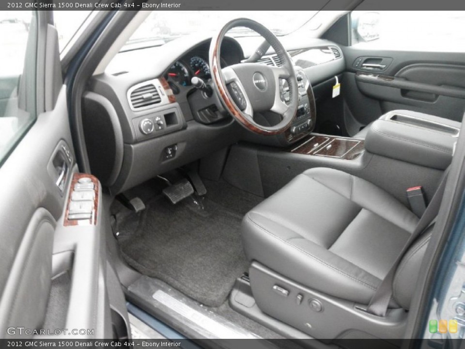 Ebony Interior Photo for the 2012 GMC Sierra 1500 Denali Crew Cab 4x4 #54640275