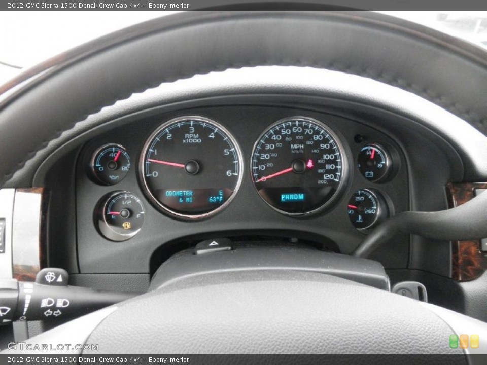 Ebony Interior Gauges for the 2012 GMC Sierra 1500 Denali Crew Cab 4x4 #54640305