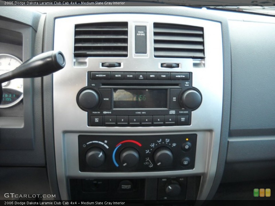 Medium Slate Gray Interior Audio System for the 2006 Dodge Dakota Laramie Club Cab 4x4 #54641688