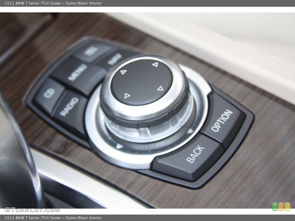 Oyster/Black Interior Controls for the 2011 BMW 7 Series 750i Sedan #54641943