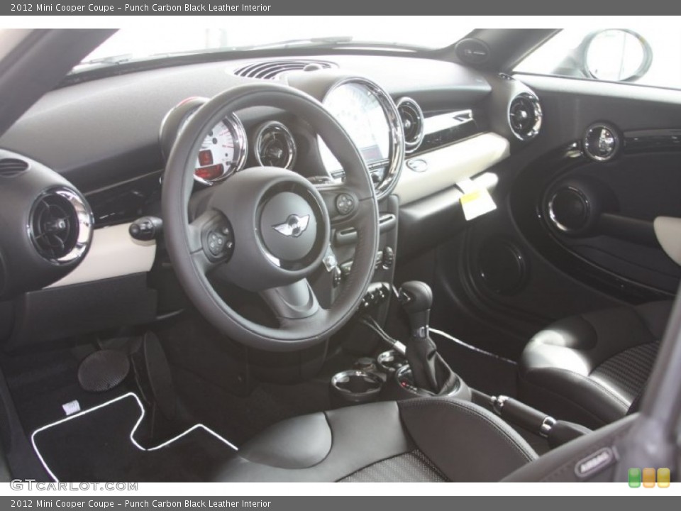 Punch Carbon Black Leather Interior Photo for the 2012 Mini Cooper Coupe #54642303