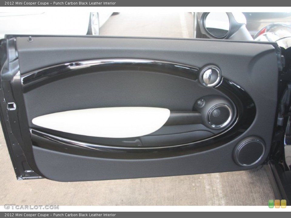 Punch Carbon Black Leather Interior Door Panel for the 2012 Mini Cooper Coupe #54642330