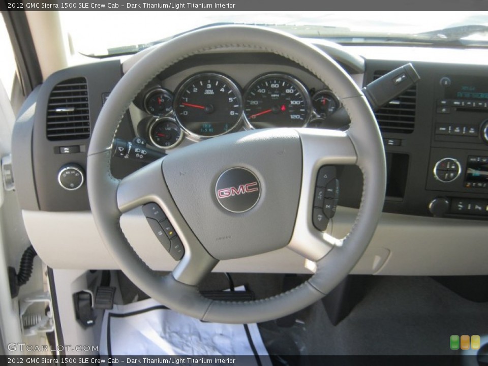 Dark Titanium/Light Titanium Interior Steering Wheel for the 2012 GMC Sierra 1500 SLE Crew Cab #54644204