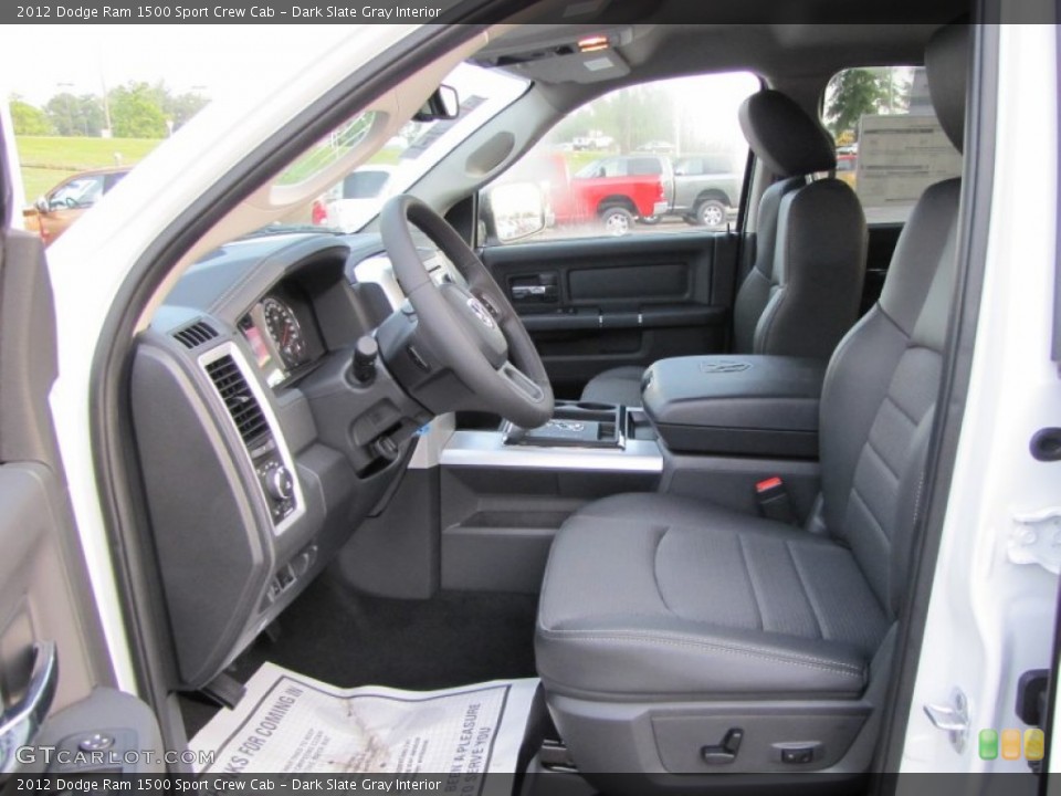 Dark Slate Gray Interior Photo for the 2012 Dodge Ram 1500 Sport Crew Cab #54644319