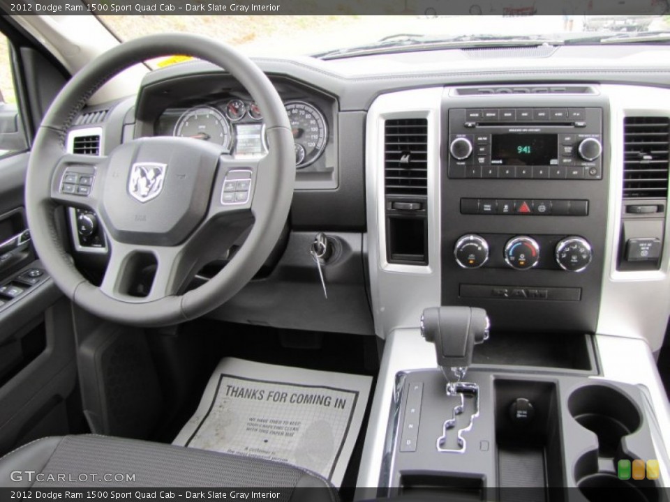 Dark Slate Gray Interior Dashboard for the 2012 Dodge Ram 1500 Sport Quad Cab #54644469