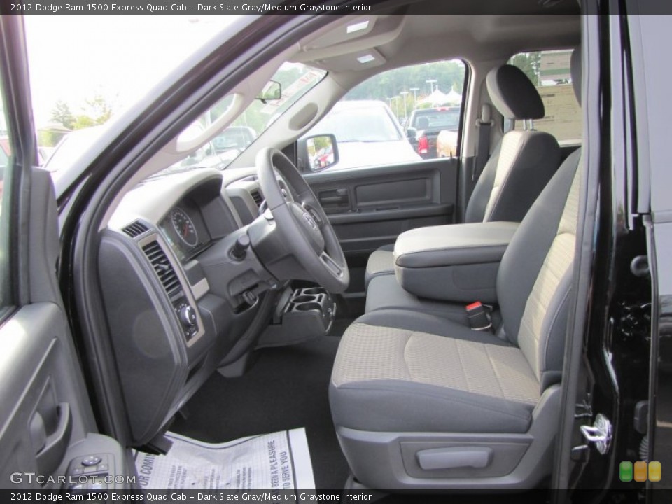 Dark Slate Gray/Medium Graystone Interior Photo for the 2012 Dodge Ram 1500 Express Quad Cab #54645147