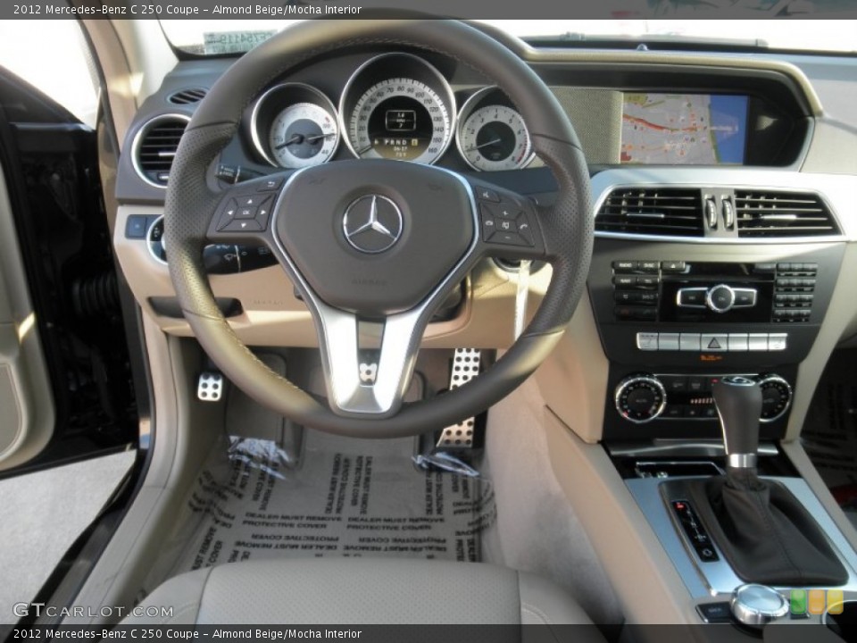Almond Beige/Mocha Interior Dashboard for the 2012 Mercedes-Benz C 250 Coupe #54647655