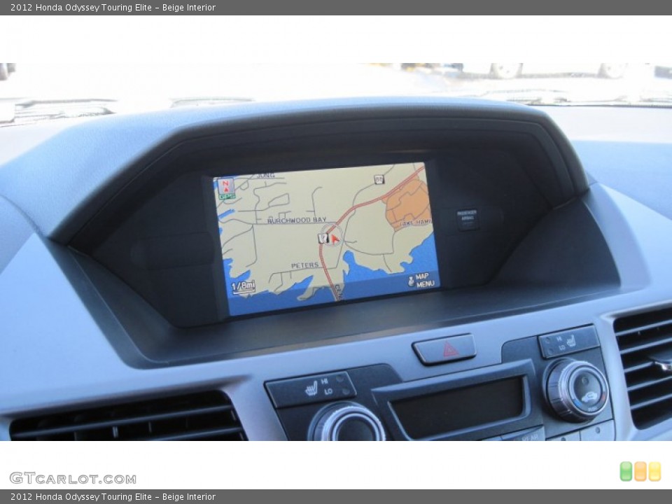 Beige Interior Navigation for the 2012 Honda Odyssey Touring Elite #54649647