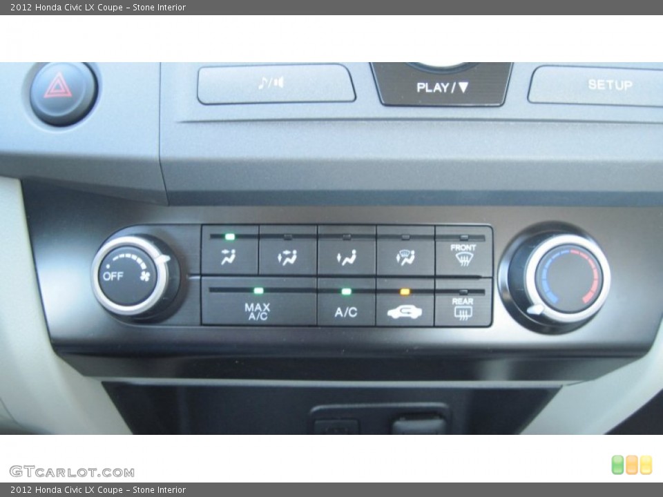 Stone Interior Controls for the 2012 Honda Civic LX Coupe #54650910