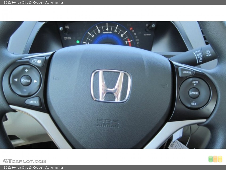 Stone Interior Controls for the 2012 Honda Civic LX Coupe #54650917