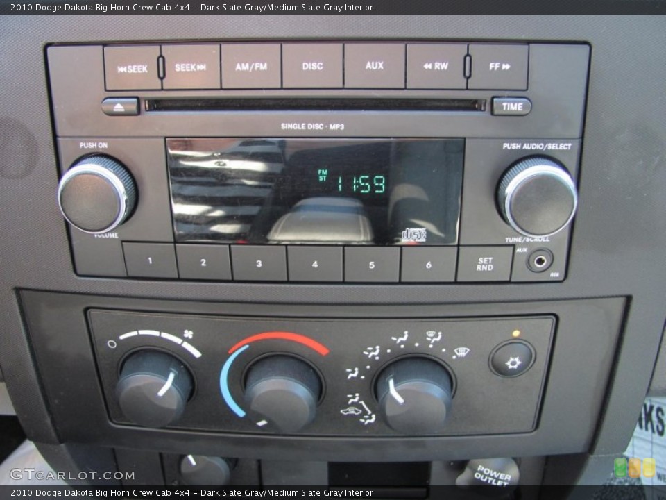 Dark Slate Gray/Medium Slate Gray Interior Audio System for the 2010 Dodge Dakota Big Horn Crew Cab 4x4 #54652154