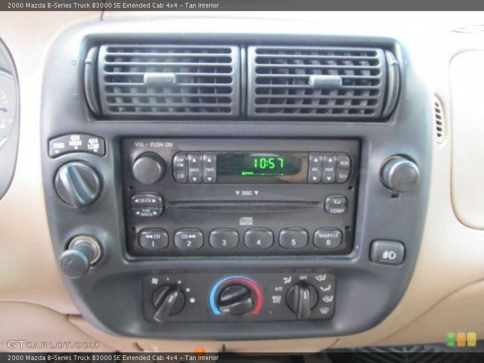 Tan Interior Controls for the 2000 Mazda B-Series Truck B3000 SE Extended Cab 4x4 #54653262