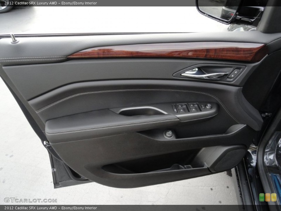 Ebony/Ebony Interior Door Panel for the 2012 Cadillac SRX Luxury AWD #54656152