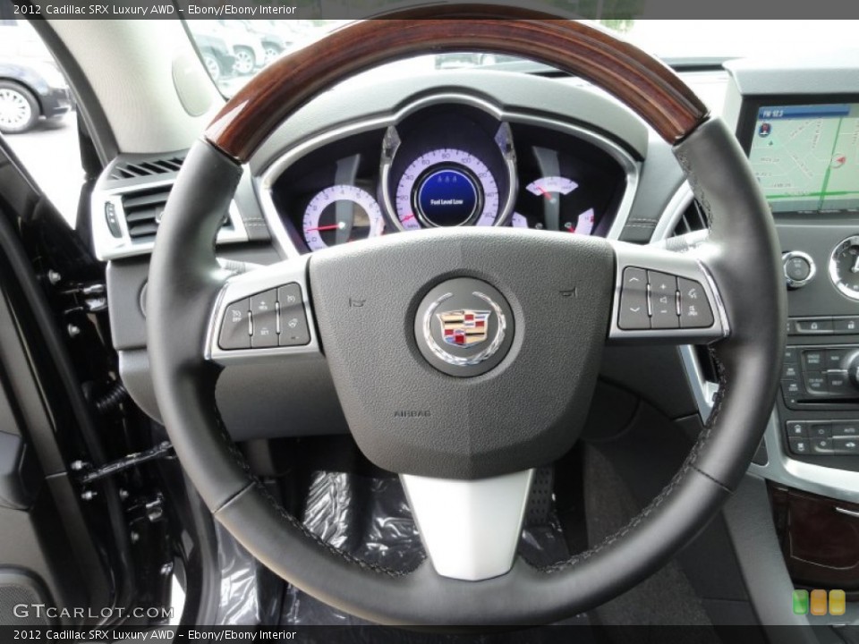 Ebony/Ebony Interior Steering Wheel for the 2012 Cadillac SRX Luxury AWD #54656184