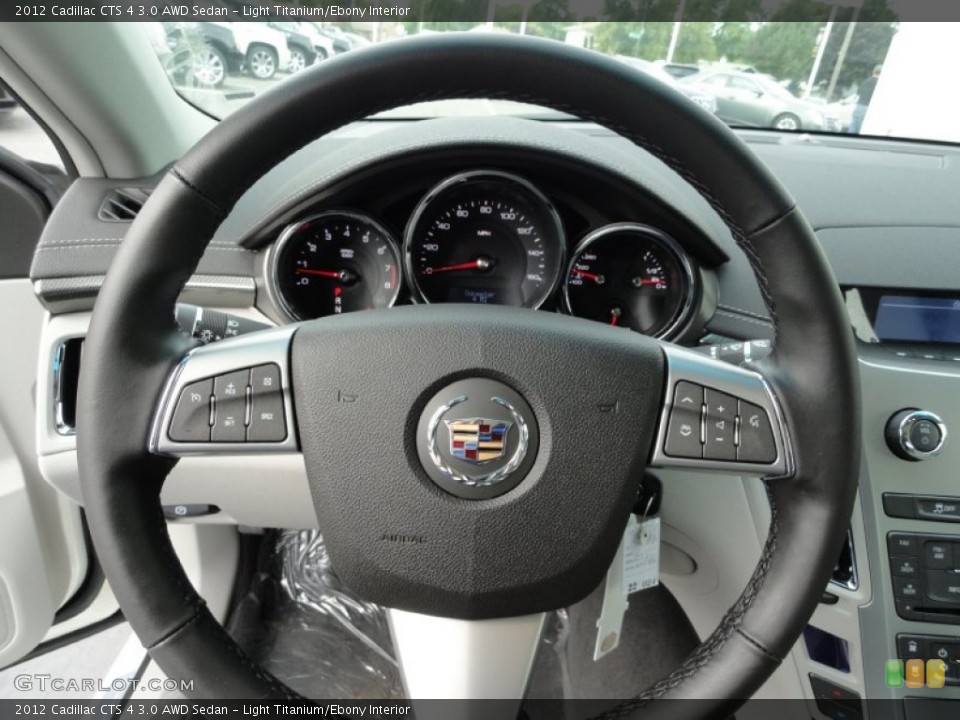 Light Titanium/Ebony Interior Steering Wheel for the 2012 Cadillac CTS 4 3.0 AWD Sedan #54656547