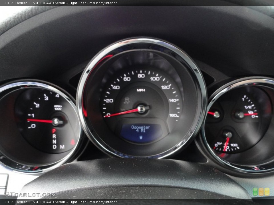 Light Titanium/Ebony Interior Gauges for the 2012 Cadillac CTS 4 3.0 AWD Sedan #54656565