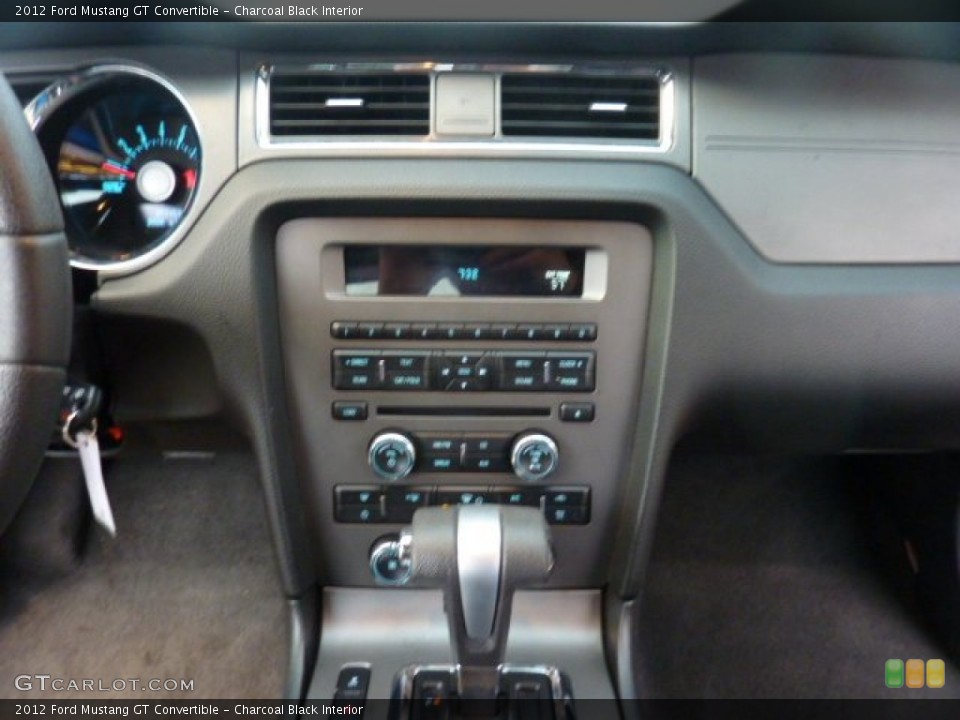 Charcoal Black Interior Controls for the 2012 Ford Mustang GT Convertible #54656703