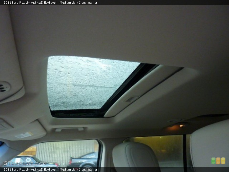 Medium Light Stone Interior Sunroof for the 2011 Ford Flex Limited AWD EcoBoost #54656851