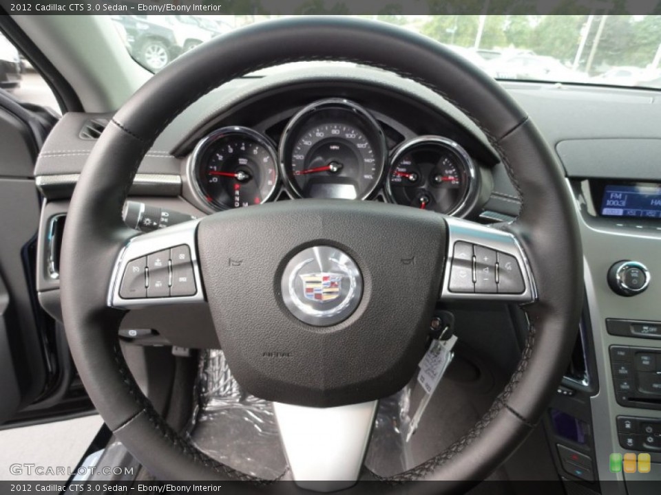 Ebony/Ebony Interior Steering Wheel for the 2012 Cadillac CTS 3.0 Sedan #54656916