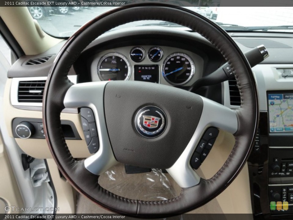 Cashmere/Cocoa Interior Steering Wheel for the 2011 Cadillac Escalade EXT Luxury AWD #54657531