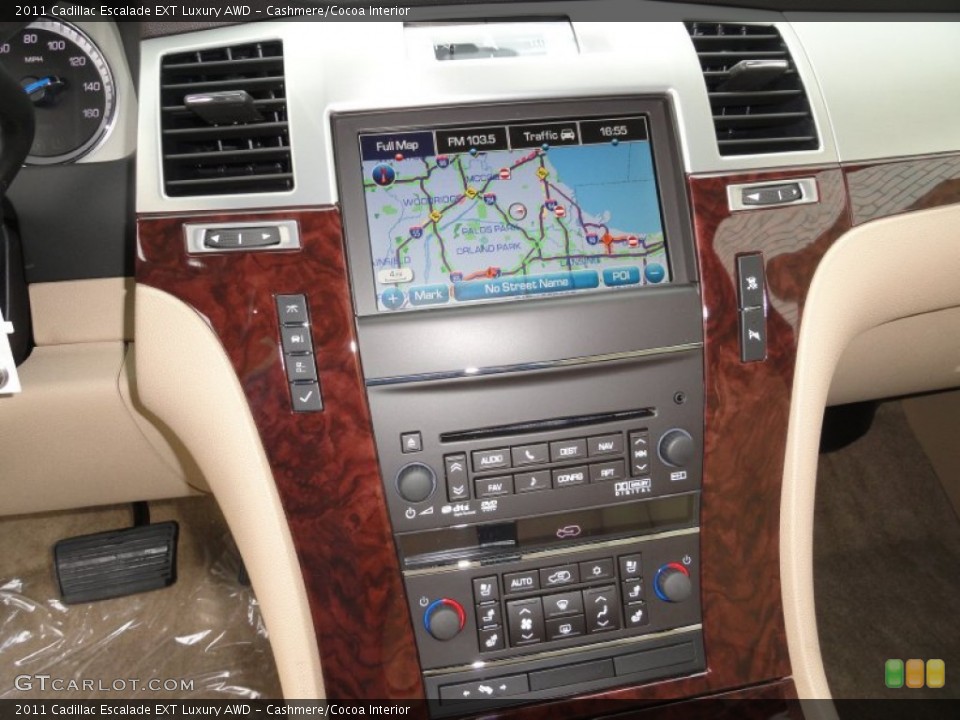 Cashmere/Cocoa Interior Navigation for the 2011 Cadillac Escalade EXT Luxury AWD #54657540