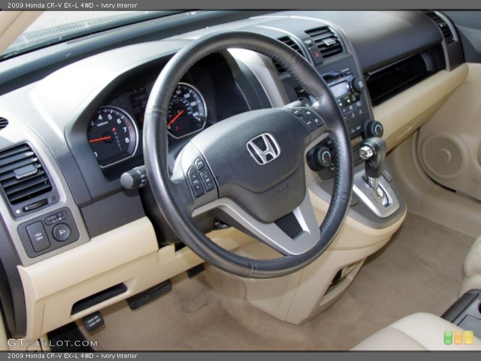 Ivory Interior Steering Wheel for the 2009 Honda CR-V EX-L 4WD #54658455