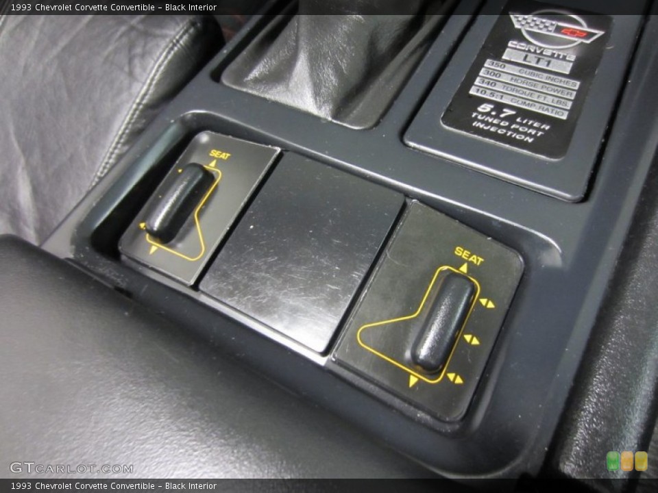 Black Interior Controls for the 1993 Chevrolet Corvette Convertible #54658836